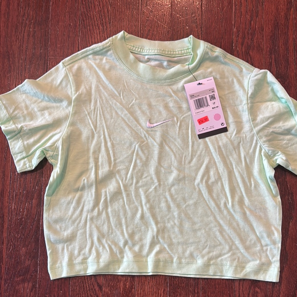 Nike Mint Green Cropped Tee